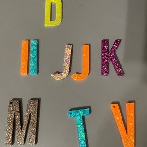 Letters for keychains ready to be assembled!
